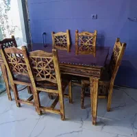 میزهای غذاخوری روستیک (تمام چوب روسی)