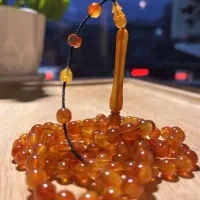 چند تسبیح آرمان و ناصر و کهربای نادر مهر نقره وطلا