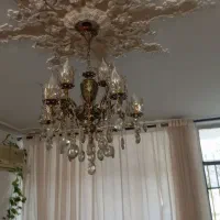 یک جفت لوستر ده شعله برنجی