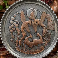 سینی مسی قلمزنی(پرداخت درب منزل داریم)