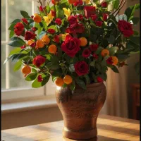 گل و ئلدان شیک و زیبا مخصوص شب یلدا|گل مصنوعی|شیراز, سیلو|دیوار