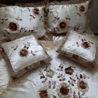 روتختی ساتن ژاکارد گل برجسته (۵ تکه)