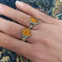 انگشتر نقره عقیق خوشرنگ