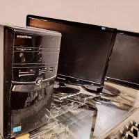 فروش 2 عدد مانیتور و یک عدد کامپیوتر core i3