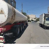 تریلر تیغه کانتینر کش مارال سه محور همراه تانکر