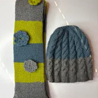 ست شال و کلاه دست بافت