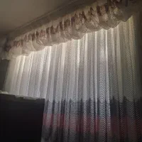 پرده آشپزخانه همراه با آستر