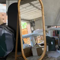 آینه قاب چوبی کپسولی