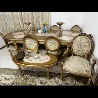 نهارخوری ۷ نفره و۴ عدد مبل تکی|مبلمان خانگی و میز عسلی|کرج, منطقه ویژه اقتصادی پیام|دیوار