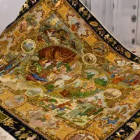 فروش تابلو فرش بزم خسروپرویز|تابلو فرش|کنگاور, |دیوار