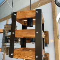 اویز چوبی|لوستر و چراغ آویز|اصفهان, فجر|دیوار