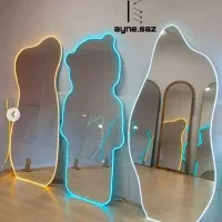 آینه مستطیل دفرمه نئون قدی