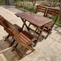 میز تاشو چوبی