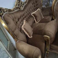 فروش یک دست مبلمان کلاسیک۸نفره چوب راش در حدنو