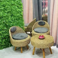 میز وصندلی پاف حصیری