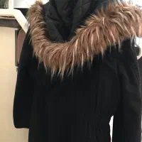 پالتو خزدار کلاه دار سایز ۳۸-۴۰