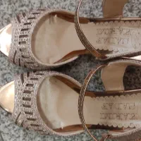 پیراهن مجلسی زنانه پولک دوزی شده  همراه کفش مجلسی