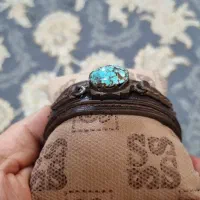 دستبند چرمی فیروزه نیشابور