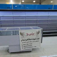 قفسه تالک خودایستا وسط فروشگاهی پرده هوا یخچال