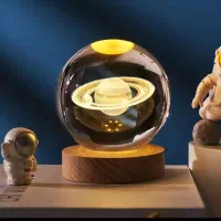 چراغ خواب گوی شیشه ای زحل|چراغ خواب و آباژور|تهران, زعفرانیه|دیوار