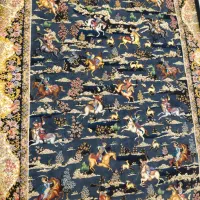 قالیچه طرح شکارگاه