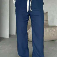 شلوار بگ پارچه لینن ترک