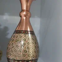 گلدان مسی طرح خاتم
