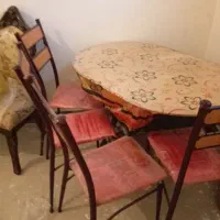 میز صندلی تمیز چهار نفره ،|میز و صندلی غذاخوری|شوشتر, |دیوار