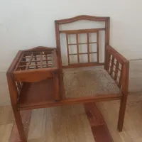 میز تلفن چوبی