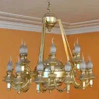 لوستر ۱۸ شاخه طلایی برند