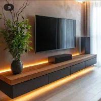 ساخت میز تی وی دیواری .نصف نقد مابقی اقساط یک ماهه