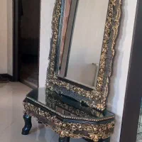 آینه کنسول مشکی طلایی