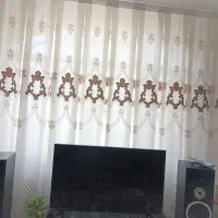 پرده‌ ی پذیرایی همراه با پرده بالکن