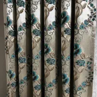 بغل پرده ساتن اصل گلدوزی شده|پرده، رانر، رومیزی|بوکان, |دیوار