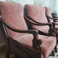 مبل چوبی با کیفیت با پارچه ترک