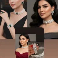 اکسسوری گردنبند مروارید پرورشی اصل گوشواره نیمست|بدلیجات|مشهد, توس (بلوار توس)|دیوار