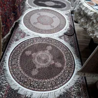 فرش دایره ۱×۱ ماهی ست ماهی کرم و ماهی اصیل