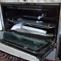 گاز فر دار 5 شعله طرح استیل تکنو گاز سالم و تمیز