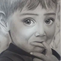 طراحی سیاه قلم سبک هایپررئال|تابلو، نقاشی، عکس|شیراز, باغ تخت|دیوار