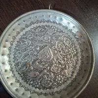 ا عدد بشقاب مسی قلم دست قدمت دار و قدیمی