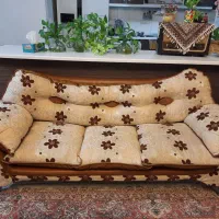 فروش مبل ۷ نفره چرم و پارچه ترک