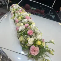 تزیین گل ماشین عروس و دسته گل عروس