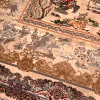 فرش ۱۲۵۰ شانه ابریشمی ابزار دست|فرش|رشت, حومه رشت|دیوار