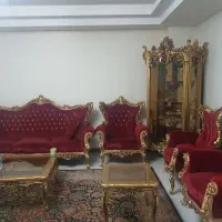 مبل سلطنتی ۹ نفره همراه با بوفه و میز عسلی|مبلمان خانگی و میز عسلی|تهران, شمس‌آباد|دیوار