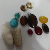 تعدادی نگین عقیق یمن شجراصل زیباومهره شانس زیرقیمت