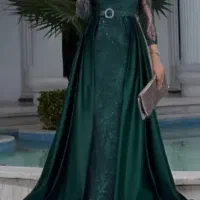 لباس مجلسی شیری رنگ نو سایز ۴۶
