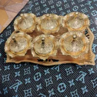 سینی و قندان ترک طلایی