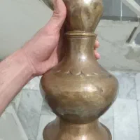 جام و چیلیم برنجی قدیمی تماما قلمکاری
