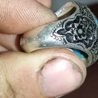 انگشتر فیروزه رگه طلا رکاب دست ساز|بدلیجات|ارومیه, |دیوار
