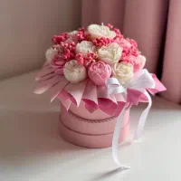 باکس گل هدیه شمع